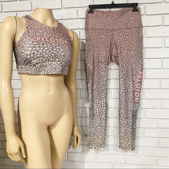 Peloton Riverstone High Waist Legging and High Neck Bra